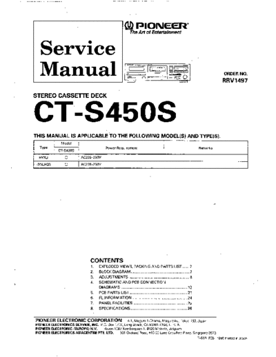 Pioneer hfe pioneer ct-s450s service en rrv1497  Pioneer Audio CT-S450S hfe_pioneer_ct-s450s_service_en_rrv1497.pdf