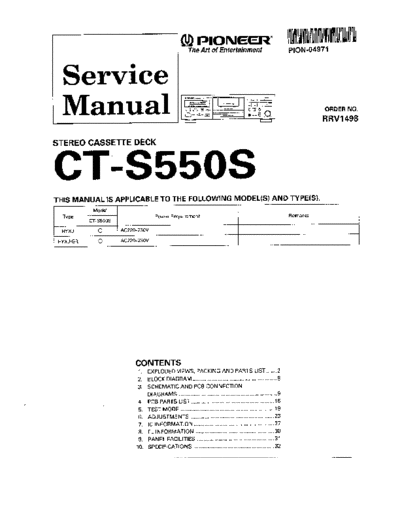 Pioneer hfe   ct-s550s service  Pioneer Audio CT-S550S hfe_pioneer_ct-s550s_service.pdf