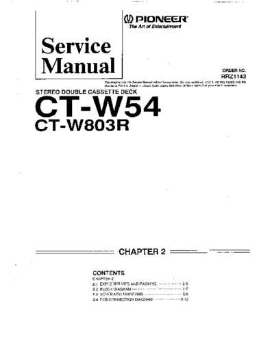 Pioneer hfe pioneer ct-w54 w803rs service rrz1143 en  Pioneer Audio CT-W803RS hfe_pioneer_ct-w54_w803rs_service_rrz1143_en.pdf