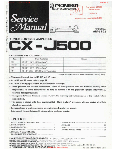 Pioneer cx-j500  Pioneer Audio CX-J500 cx-j500.pdf