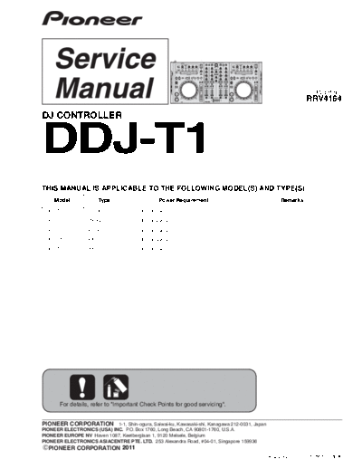 Pioneer pioneer ddj-t1 rrv4164 dj controller  Pioneer Audio DDJ-T1 pioneer_ddj-t1_rrv4164_dj_controller.pdf