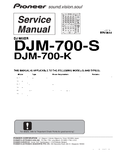 Pioneer hfe pioneer djm-700 k s service en  Pioneer Audio DJM-700 hfe_pioneer_djm-700_k_s_service_en.pdf