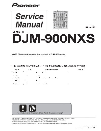 Pioneer hfe pioneer djm-900nxs service en  Pioneer Audio DJM-900NXS hfe_pioneer_djm-900nxs_service_en.pdf