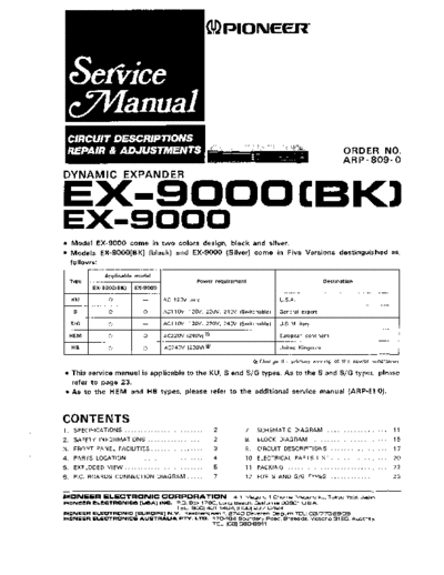 Pioneer hfe pioneer ex-9000 service arp-809-0 en  Pioneer Audio EX-9000 hfe_pioneer_ex-9000_service_arp-809-0_en.pdf