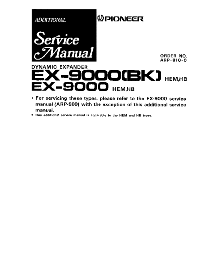 Pioneer hfe pioneer ex-9000 service arp-810-0 en  Pioneer Audio EX-9000 hfe_pioneer_ex-9000_service_arp-810-0_en.pdf