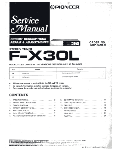 Pioneer hfe   f-x30l schematic  Pioneer Audio F-X30L hfe_pioneer_f-x30l_schematic.pdf