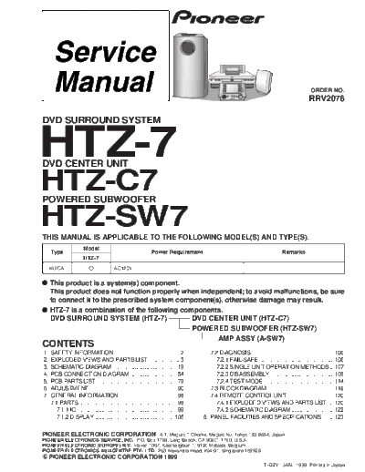 Pioneer HTZ-7 C7 SW7 RRV2076  Pioneer Audio HTZ-C7 HTZ-7_C7_SW7_RRV2076.pdf