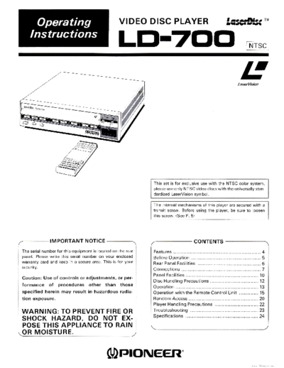 Pioneer hfe pioneer ld-700 en  Pioneer Audio LD-700 hfe_pioneer_ld-700_en.pdf