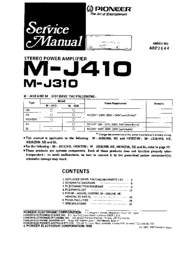 Pioneer Pioneer M-J410 M-J310  Pioneer Audio M-J410 Pioneer_M-J410_M-J310.pdf