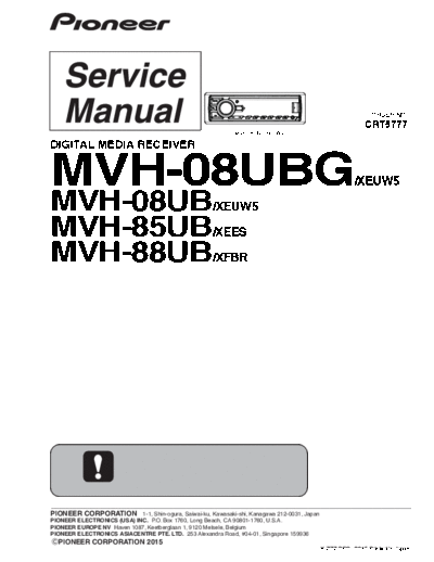 Pioneer pioneer mvh-08ubg mvh-85ub mvh-88ub sm  Pioneer Audio MVH-85UB pioneer_mvh-08ubg_mvh-85ub_mvh-88ub_sm.pdf