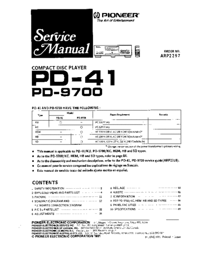 Pioneer hfe   pd-41 9700 service  Pioneer Audio PD-41 hfe_pioneer_pd-41_9700_service.pdf