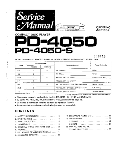 Pioneer hfe pioneer pd-4050 service  Pioneer Audio PD-4050 hfe_pioneer_pd-4050_service.pdf