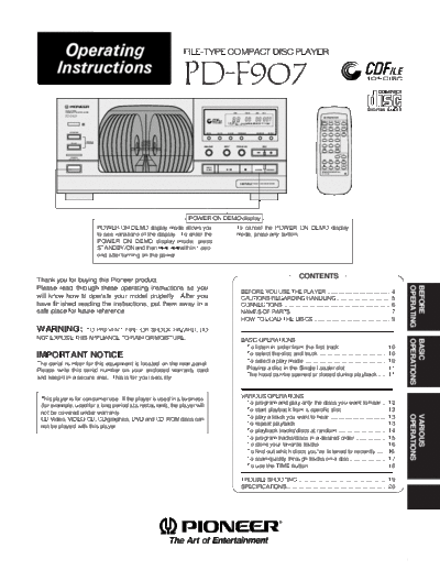Pioneer hfe pioneer pd-f907 en  Pioneer Audio PD-F907 hfe_pioneer_pd-f907_en.pdf