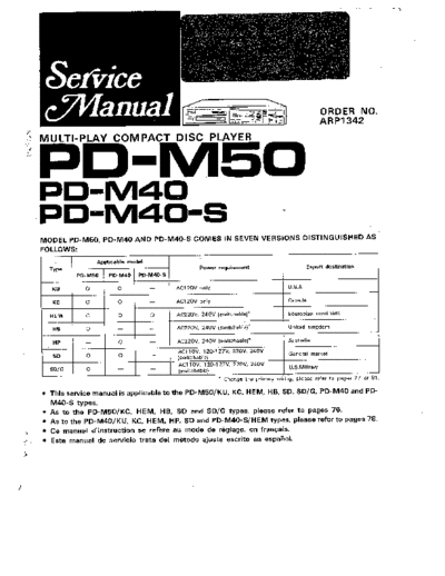 Pioneer hfe   pd-m40 m50 service arp1342  Pioneer Audio PD-M40 hfe_pioneer_pd-m40_m50_service_arp1342.pdf