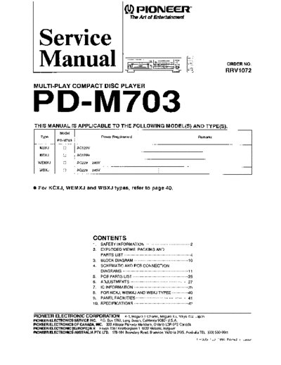Pioneer hfe   pd-m703 service rrv1072 en  Pioneer Audio PD-M703 hfe_pioneer_pd-m703_service_rrv1072_en.pdf