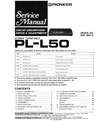 Pioneer ve pioneer pl-l50 service en  Pioneer Audio PL-L50 ve_pioneer_pl-l50_service_en.pdf