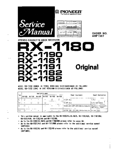 Pioneer hfe pioneer rx-1180 1181 1182 1190 1191 1192 service en  Pioneer Audio RX-1180 hfe_pioneer_rx-1180_1181_1182_1190_1191_1192_service_en.pdf