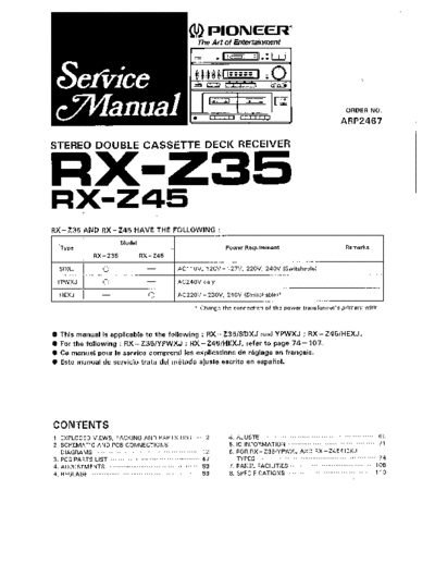 Pioneer hfe pioneer rx-z35 z45 service  Pioneer Audio RX-Z35 hfe_pioneer_rx-z35_z45_service.pdf