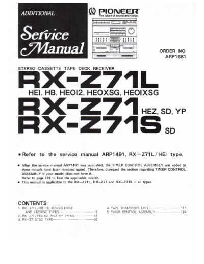 Pioneer hfe pioneer rx-z71 z71s z71l arp1681 service add pt1  Pioneer Audio RX-Z71 hfe_pioneer_rx-z71_z71s_z71l_arp1681_service_add_pt1.pdf