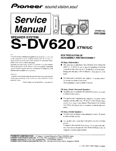 Pioneer hfe pioneer s-dv620 service rrv2666 en  Pioneer Audio S-DV620 hfe_pioneer_s-dv620_service_rrv2666_en.pdf