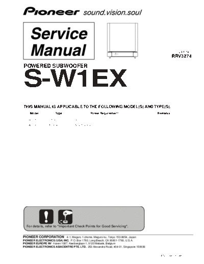 Pioneer hfe pioneer s-w1ex service rrv3274 en  Pioneer Audio S-W1EX hfe_pioneer_s-w1ex_service_rrv3274_en.pdf