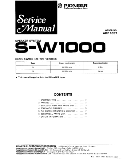 Pioneer hfe pioneer s-w1000 service arp1657 en  Pioneer Audio S-W1000 hfe_pioneer_s-w1000_service_arp1657_en.pdf