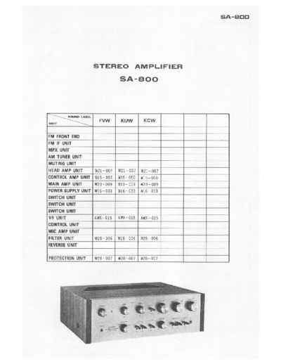 Pioneer hfe pioneer sa-800 fvw kuw kcw schematics  Pioneer Audio SA-800 hfe_pioneer_sa-800_fvw_kuw_kcw_schematics.pdf