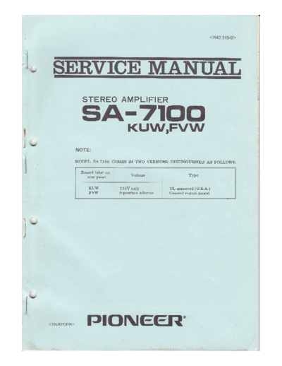 Pioneer hfe pioneer sa-7100 service en  Pioneer Audio SA-7100 hfe_pioneer_sa-7100_service_en.pdf