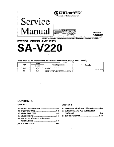 Pioneer hfe pioneer sa-v220 service ch1  Pioneer Audio SA-V220 hfe_pioneer_sa-v220_service_ch1.pdf