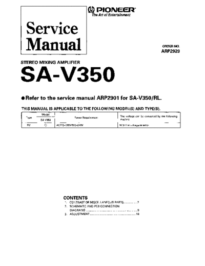 Pioneer hfe   sa-v350 service arp2929  Pioneer Audio SA-V350 hfe_pioneer_sa-v350_service_arp2929.pdf