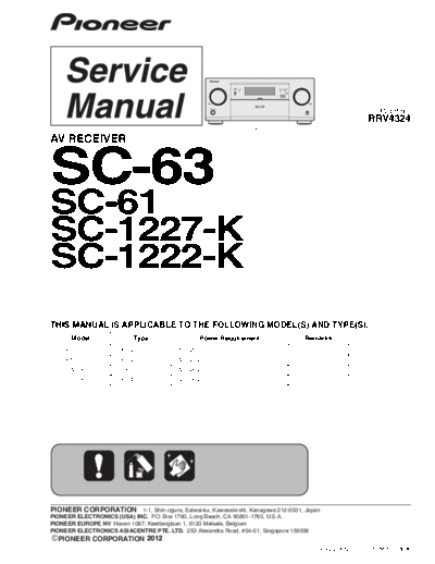 Pioneer sc-63 sc-61 sc-1227-k sc-1222-k rrv4324 av receiver  Pioneer Audio SC-63 SC-61 SC-1227-K SC-1222-K pioneer_sc-63_sc-61_sc-1227-k_sc-1222-k_rrv4324_av_receiver.pdf