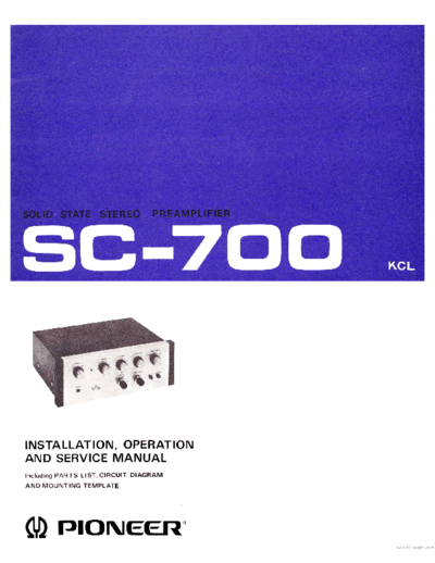 Pioneer hfe   sc-700 inst op service en  Pioneer Audio SC-700 hfe_pioneer_sc-700_inst_op_service_en.pdf