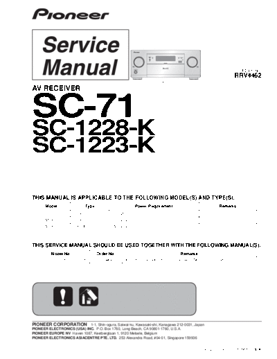 Pioneer hfe pioneer sc-71 1223-k 1228-k service rrv4462 en  Pioneer Audio SC-1223 hfe_pioneer_sc-71_1223-k_1228-k_service_rrv4462_en.pdf