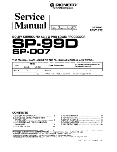 Pioneer hfe pioneer sp-99d d07 service en  Pioneer Audio SP-99D hfe_pioneer_sp-99d_d07_service_en.pdf