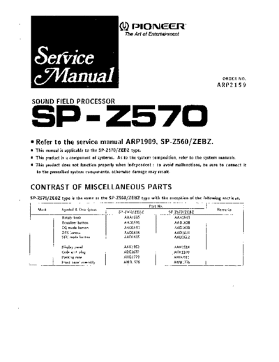 Pioneer hfe   sp-z570 service  Pioneer Audio SP-Z570 hfe_pioneer_sp-z570_service.pdf