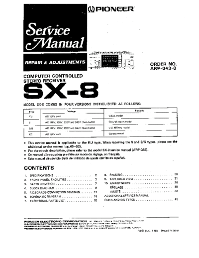 Pioneer hfe pioneer sx-8 service en  Pioneer Audio SX-8 hfe_pioneer_sx-8_service_en.pdf