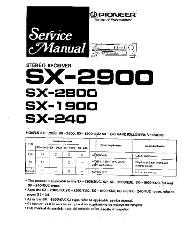 Pioneer hfe   sx-240 1900 2800 2900 service  Pioneer Audio SX-240 hfe_pioneer_sx-240_1900_2800_2900_service.pdf