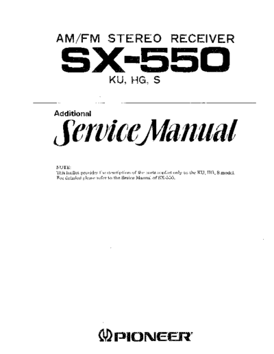 Pioneer hfe pioneer sx-550 service add en  Pioneer Audio SX-550 hfe_pioneer_sx-550_service_add_en.pdf