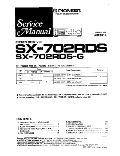 Pioneer hfe   sx-702rds g service en  Pioneer Audio SX-702RDS hfe_pioneer_sx-702rds_g_service_en.pdf