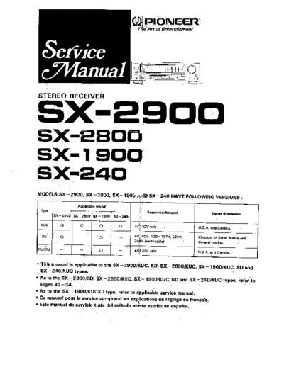 Pioneer hfe   sx-240 1900 2800 2900 service  Pioneer Audio SX-2800 hfe_pioneer_sx-240_1900_2800_2900_service.pdf