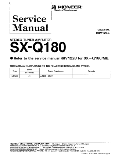 Pioneer hfe pioneer sx-q180 service rrv1265 en  Pioneer Audio SX-Q180 hfe_pioneer_sx-q180_service_rrv1265_en.pdf
