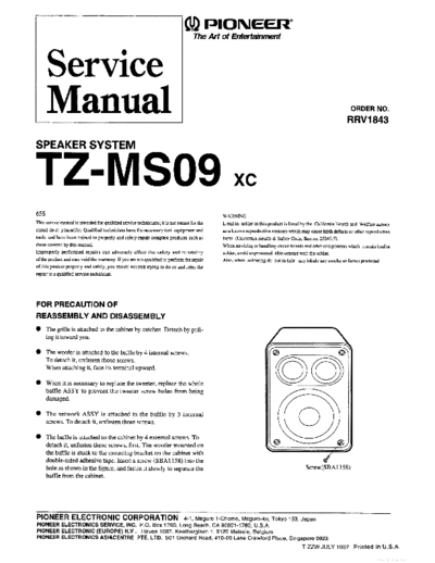 Pioneer hfe pioneer tz-ms09 service rrv1843 en  Pioneer Audio TZ-MS09 hfe_pioneer_tz-ms09_service_rrv1843_en.pdf