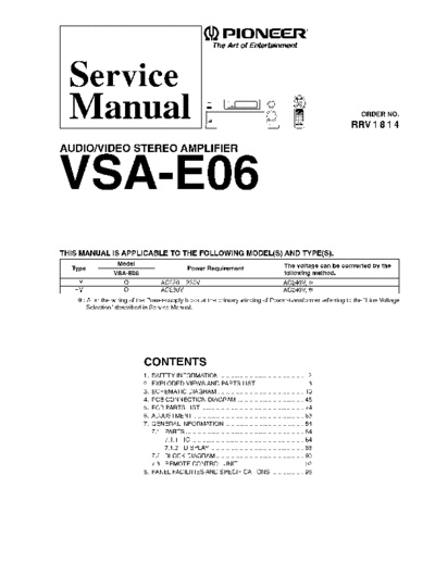 Pioneer hfe   vsa-e06 service  Pioneer Audio VSA-E06 hfe_pioneer_vsa-e06_service.pdf