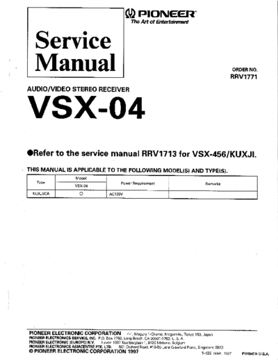 Pioneer hfe pioneer vsx-04 service rrv1771 en  Pioneer Audio VSX-04 hfe_pioneer_vsx-04_service_rrv1771_en.pdf