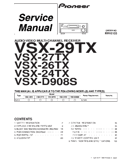 Pioneer hfe pioneer vsx-d908s 24tx 26tx 27tx 29tx service en  Pioneer Audio VSX-26TX hfe_pioneer_vsx-d908s_24tx_26tx_27tx_29tx_service_en.pdf