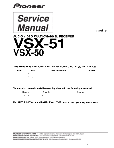 Pioneer hfe pioneer vsx-50-2 51-2 service rrv4181 en  Pioneer Audio VSX-50-2 hfe_pioneer_vsx-50-2_51-2_service_rrv4181_en.pdf