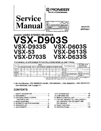 Pioneer hfe   vsx-53 d603s d613s d633s 703s 903s 933s service  Pioneer Audio VSX-53 hfe_pioneer_vsx-53_d603s_d613s_d633s_703s_903s_933s_service.pdf