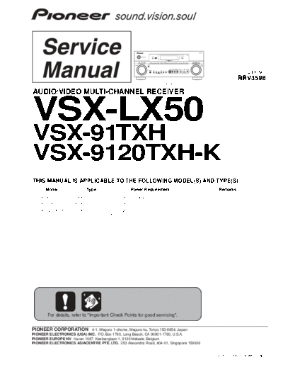 Pioneer hfe pioneer vsx-9120txh-k 91txh lx50 service rrv3598 en  Pioneer Audio VSX-91TXH hfe_pioneer_vsx-9120txh-k_91txh_lx50_service_rrv3598_en.pdf