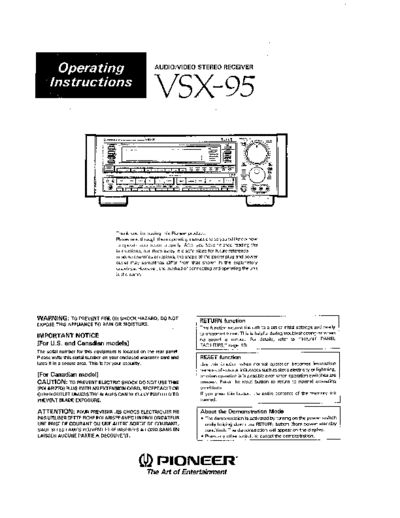 Pioneer hfe pioneer vsx-95 en  Pioneer Audio VSX-95 hfe_pioneer_vsx-95_en.pdf