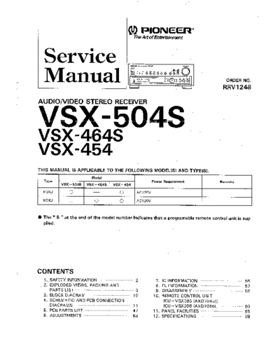 Pioneer hfe pioneer vsx-454 464s 504s service   Pioneer Audio VSX-454 hfe_pioneer_vsx-454_464s_504s_service .pdf